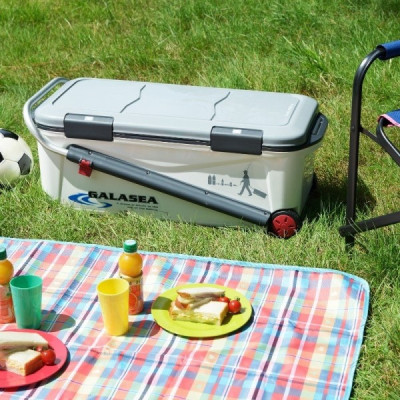 Thùng đá giữ nhiệt đa năng, tay kéo Sanka Galasea 50L, bền đẹp và an toàn cho thời gian sử dụng lâu dài -nội địa Nhật Bản 