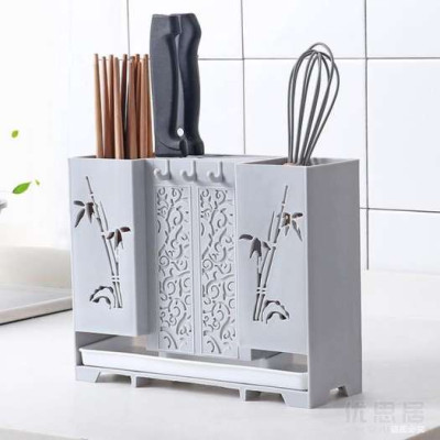Kệ cắm dao, đũa, muỗng bằng nhựa hình trúc xinh - HENRYSA
