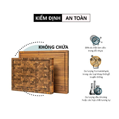 Thớt tay cầm khoen to IBIE để thái chặt và làm khay trưng bày đồ ăn