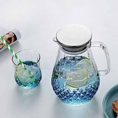 Ly Thủy Tinh Ánh Xanh Kiểu Dáng Kim Cương Thể Tích 300ml