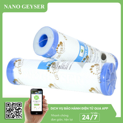 Lõi lọc nước số 1 máy NANO, Lõi PP.2IN1.GAC Nano Geyser, Dùng cho các dòng máy lọc nước NANO, UF, Geyser Eco, Ecotar, TK - Hàng Chính Hãng