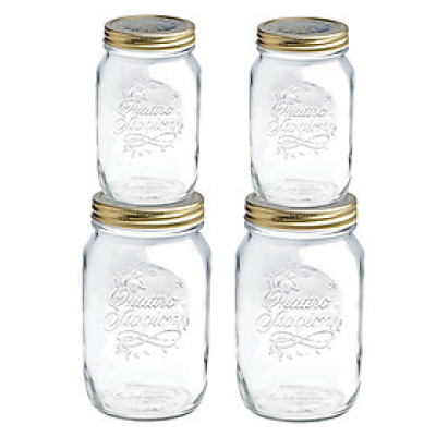 Combo 4 Hũ Thủy Tinh Quattro Bormioli Rocco QS7