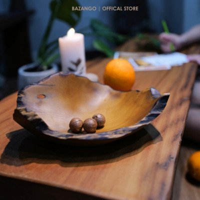 Khay gỗ tự nhiên - Khay trái cây - Bazango