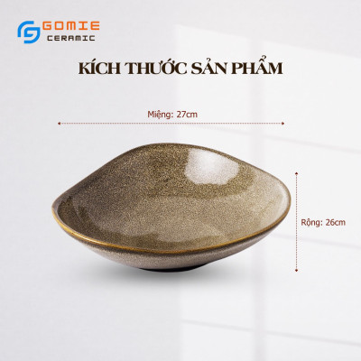 Bát Tô Tam Giác 27x26cm - Bát Tam Giác - Gốm Sứ Cao Cấp Bát Tràng