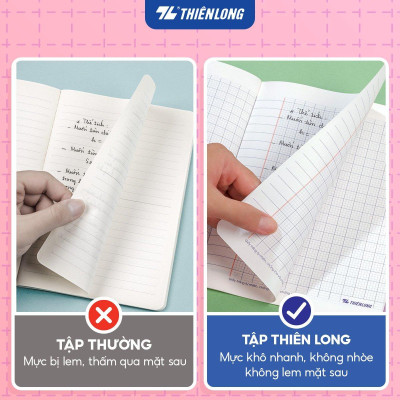 Combo 5 Tập học sinh 96 trang 5 ô ly vuông 2mm chấm kẻ 2/3 100gsm NB-118 Thiên Long - Mẫu ngẫu nhiên