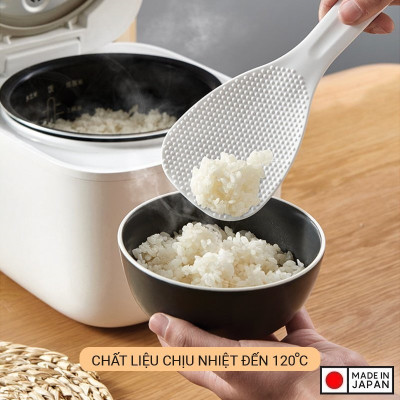 Muôi xới cơm ion bạc kháng khuẩn, có tính chịu lực cao, bền chắc cho thời gian sử dụng lâu dài - nội địa nhật Bản 
