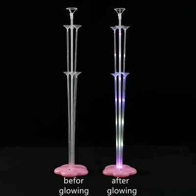 Trụ 7 cành gắn bóng bay có đèn galaxy phát sáng - Trang trí sinh nhật, tiệc