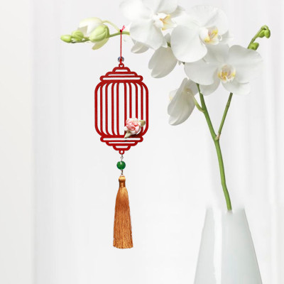 Combo 6D - Bộ 6 dây treo trang trí Tết Khai Lộc Hoàng Kim màu đỏ, trang trí mai, đào