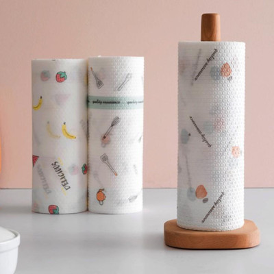 2 cuộn Giấy Lau Đa Năng - Khăn Lau Bếp, Lau Tay 220 Tờ 1 Cuộn Có Thể Giặt Được - giao hình và màu ngẫu nhiên