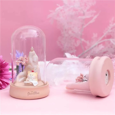 Hộp Trang Trí Mèo Hoàng Gia Trong Lồng Kính Có Đèn - Trang trí nhà cửa - Art House