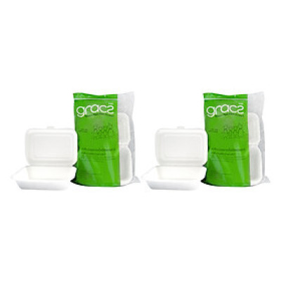 Combo 2 Gói Hộp Cơm (450ml) - Bao Bì Gracz Từ Bã Mía (10 Cái / Gói)