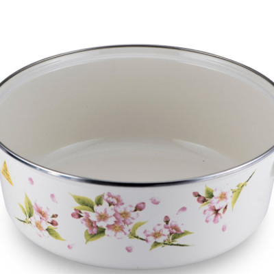 Nồi tráng men FUJIHORO 18cm, 1.8L ( Hoa văn Sakura ) SYM-12, Sử dụng bếp từ