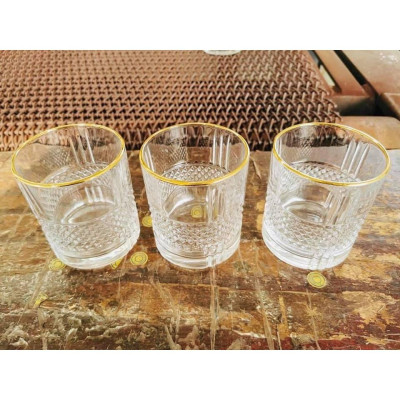 Bộ 6 cố thủy tinh uống nước vân tăm trắng