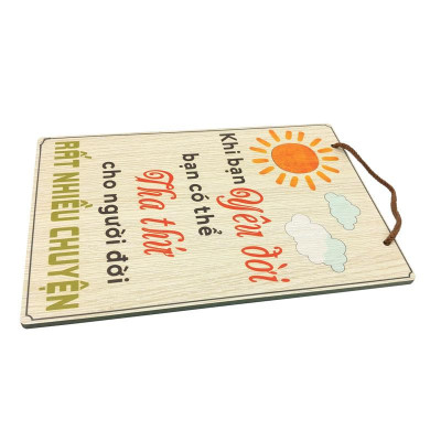 Tranh Gỗ Decor Trang Trí - Ngọc Phương NP003 - Khi Bạn Yêu Đời