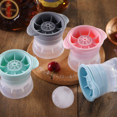 Khuôn Làm Đá Hình Cầu KUNBE, Dụng Cụ Tạo Viên Đá Hình Bi Tròn 6cm Độc Đáo - Giao Màu Ngẫu Nhiên