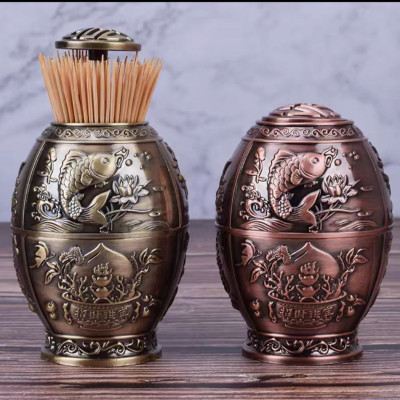 LỌ ĐỰNG TĂM  ĐỒNG GIẢ CỔ TRÒN - ANTH501