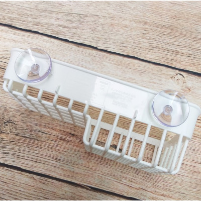 Giá để giẻ rửa bát 2 ngăn dạng lưới màu trắng Inomata nội địa Nhật Bản