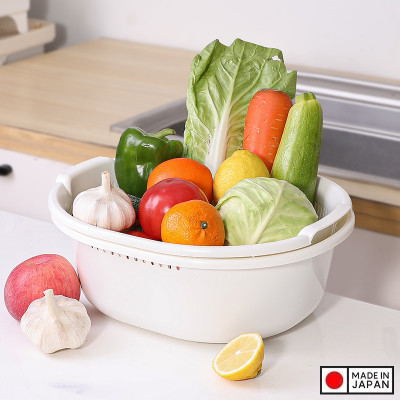 Bộ chậu và rổ dáng oval thương hiệu Sanada Seiko 5.3L - Hàng nội địa Nhật Bản | Made in Japan
