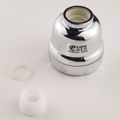 Đầu Vòi Tăng Áp 1 Chế Độ Chảy Mạ Chrome Eurolife EL-TA03 (Trắng Bạc)