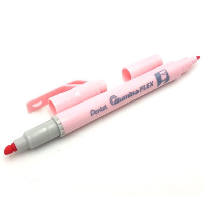 Bút Dạ Quang 2 Đầu Pastel Pentel-SLW11P-P - Pastel Pink - Hồng