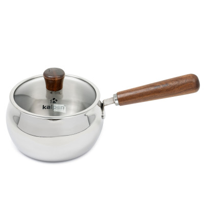 Quánh Inox 3 lớp đúc liền khối miệng rót Kalpen Baby Rinmer size 14cm, bảo hành 5 năm