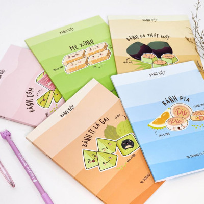Tập Học Sinh Bánh Việt - Miền Nam - 4 Ô Ly - 96 Trang 80gsm - The Sun 01 - Bánh Cốm