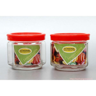 Hũ đựng gia vị thủy tinh 260ml nắp nhựa