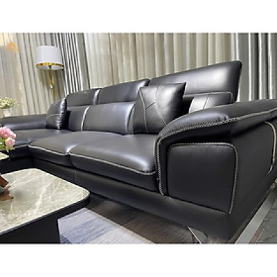 Sofa góc L da bò Italy Tundo SFLCT28 dài 2m9 x 1m8 - hàng cao cấp chuẩn da bò nhập khẩu Ý