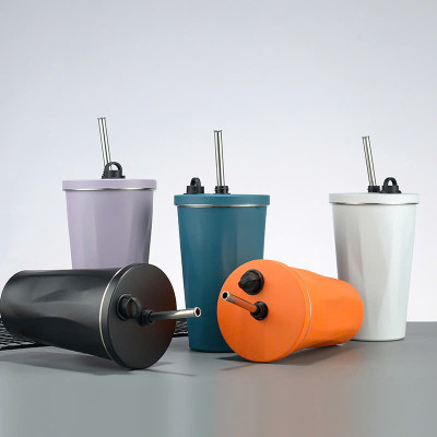 Ly Giữ Nhiệt Phong Cách Trẻ Trung, Chất Liệu Inox304, Giữ Nóng Lạnh, Kèm Ống Hút , Có Nắp Đậy Và Ron Cao Su Chống Tràn , Chống Đổ - Hàng chính hãng