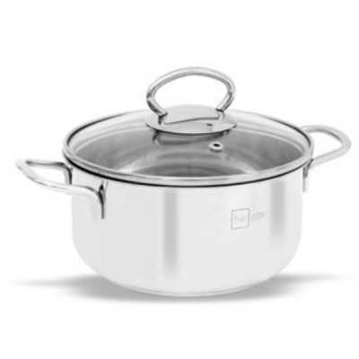 Nồi inox Fivestar 3 đáy từ Sanwich 28CM nắp kính