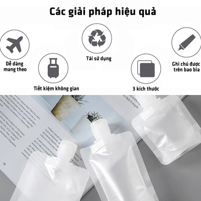 Túi Đựng Gia Vị Nước Sốt Nước Chấm Nước Tương Xì Dầu Muối Tiêu Nilon Trong Suốt Có Nắp Vặn Tiện Lợi Nhỏ Gọn Legaxi