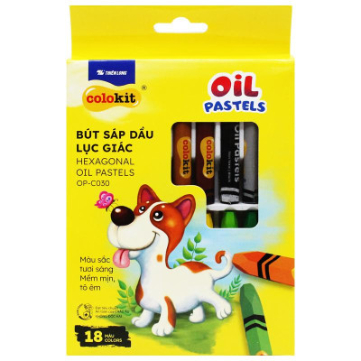 Hộp 18 Bút Sáp Dầu Lục Giác Hexagonal Oil Pastels - Colokit OP-C030
