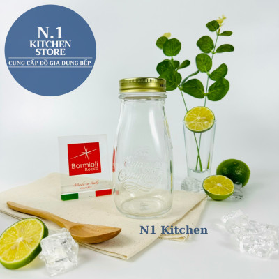 Hũ thủy tinh nắp vặn 200ml Bormioli Rocco Ý - Hàng Chính Hãng