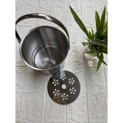 Xô đá Inox 1.5L 13cmx15cm Inox304 Decor | XÔ ĐÁ INOX CÓ QUAI 