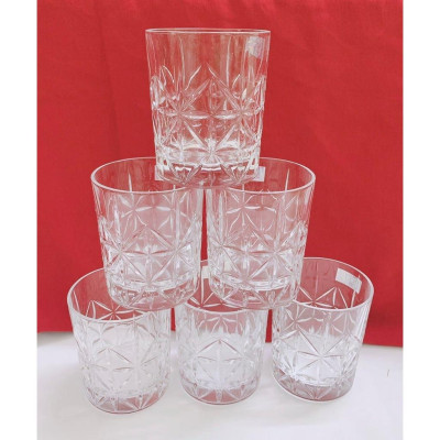 Bộ 6 ly thủy tinh chịu nhiệt uống nước vân sao