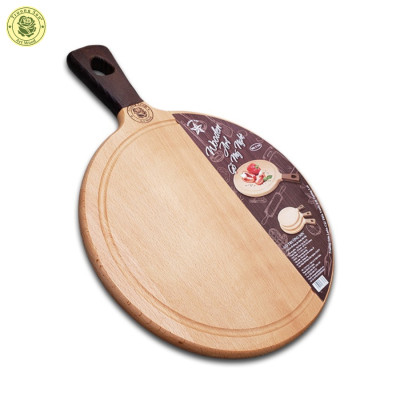 Thớt Gỗ Beech Tay Cầm Tròn Dai 34, 37, 40 cm  - Đồ Gỗ Nhà Bếp Thương Hiệu Trường Sơn