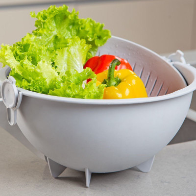 Bộ Thau Rỗ Xoay Đa Năng YoKo Xuất Nhật - Chất Liệu Nhựa Nguyên Sinh Cao Cấp An Toàn Cho Sức Khỏe ( Tặng kèm khăn lau pakasa) - Chính Hãng 