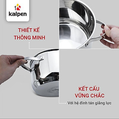Nồi INOX Cao Cấp 5 Đáy Lermat Size 18-20-24cm Hàng Chính Hãng KALPEN