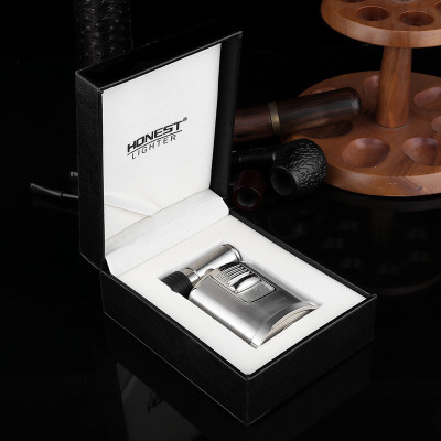 Vỏ Hột Quẹt Bật Lửa Khò gas 4 tia Honest BCZ-346 thiết kế đẹp độc lạ - dùng gas cao cấp ( giao màu ngẫu nhiên )