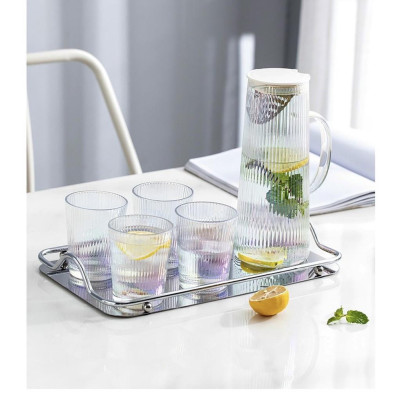 BỘ BÌNH UỐNG NƯỚC KÈM 6 CỐC THỦY TINH CHỊU NHIỆT CAO CẤP