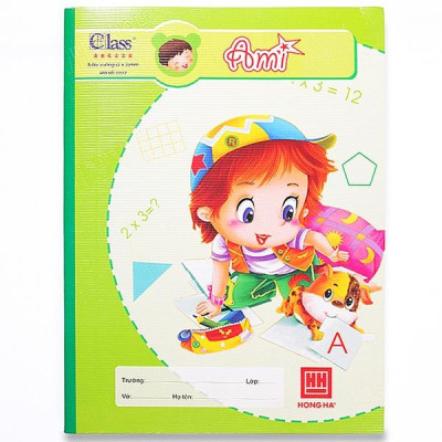 Combo 5 Vở Class Ami - 5 Ô Ly 96 Trang ĐL 100g/m2 - Hồng Hà TM-0372 (Mẫu Màu Giao Ngẫu Nhiên)