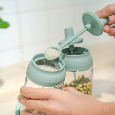 Bộ 2 lọ gia vị Tritan Yoko Hộp đựng gia vị INOCHI