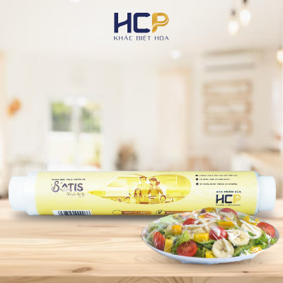 Lõi Màng Bọc Thực Phẩm PE SATIS 30cm x 100m Không Chứa Chất Phụ Gia Gây Hại Sức Khỏe Dùng Được Cho Lò Vi Sóng