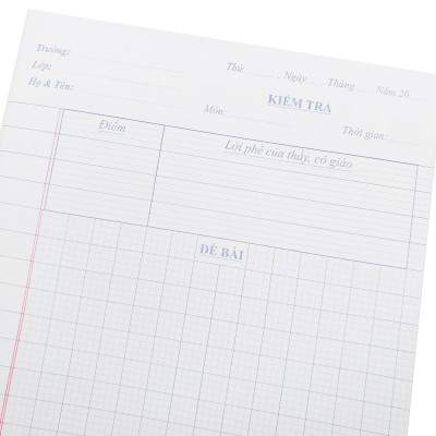 Giấy Kiểm Tra - 4 Ôly Vuông 2.5 mm - 170 x 240 mm - 100gsm - Deli CN601 (15 Tờ Kép)