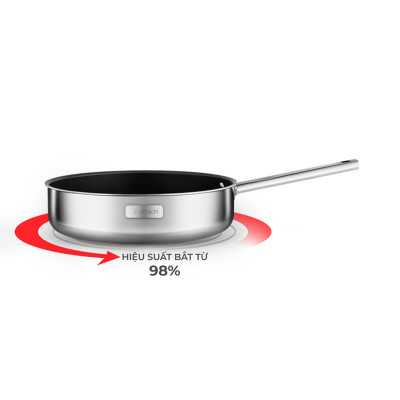 Chảo Inox 2 lớp cao cấp đáy liền Trimax XS EL 3753 size 26cm