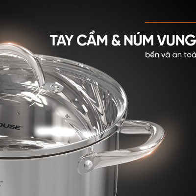 NỒI INOX 3 ĐÁY SUNHOUSE SHG301-30 - Hàng Chính Hãng