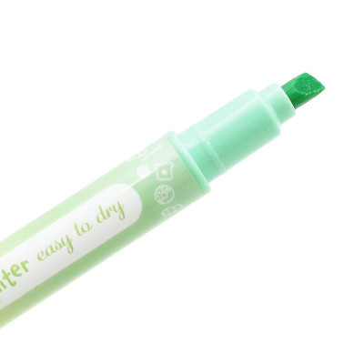 Bút Dạ Quang 2 Đầu Mực Pastel Campus DHL-PA-YGR - Vàng, Xanh Lá