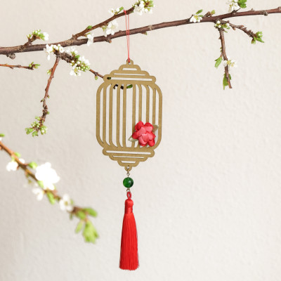 Combo 6V - Bộ 6 dây treo trang trí Tết Khai Lộc Hoàng Kim màu vàng, trang trí mai đào 