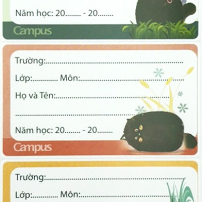 Nhãn Vở Campus NT-MEO18 Meo