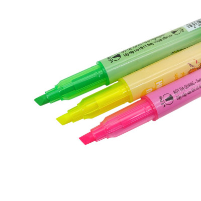 Vỉ 3 Bút Dạ Quang - Thiên Long HL-03 - Quét QR Xem Khuyến Mãi (Mẫu Bao Bì Giao Ngẫu Nhiên)